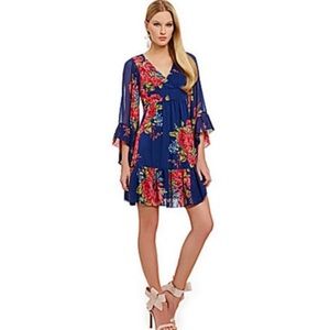Betsey Johnson Blue Boho Bambi Bell Mini Dress 4